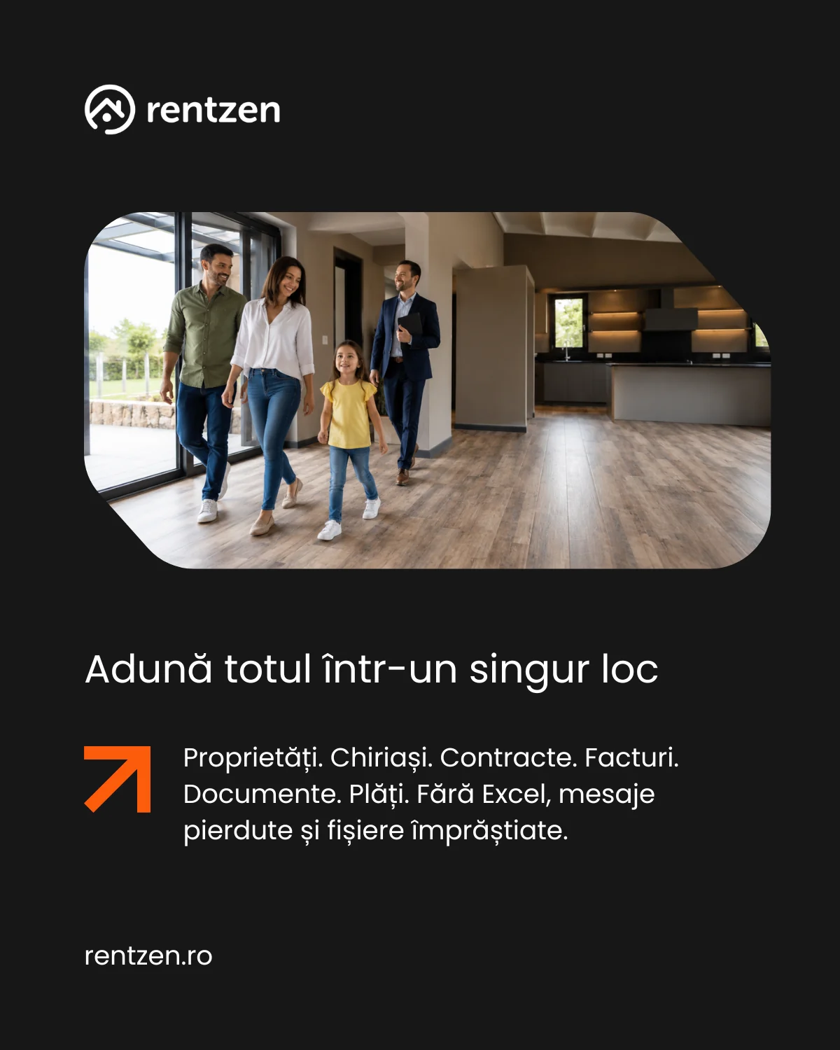 RentZen adună proprietăți chiriași contracte facturi documente și plăți într-un singur loc