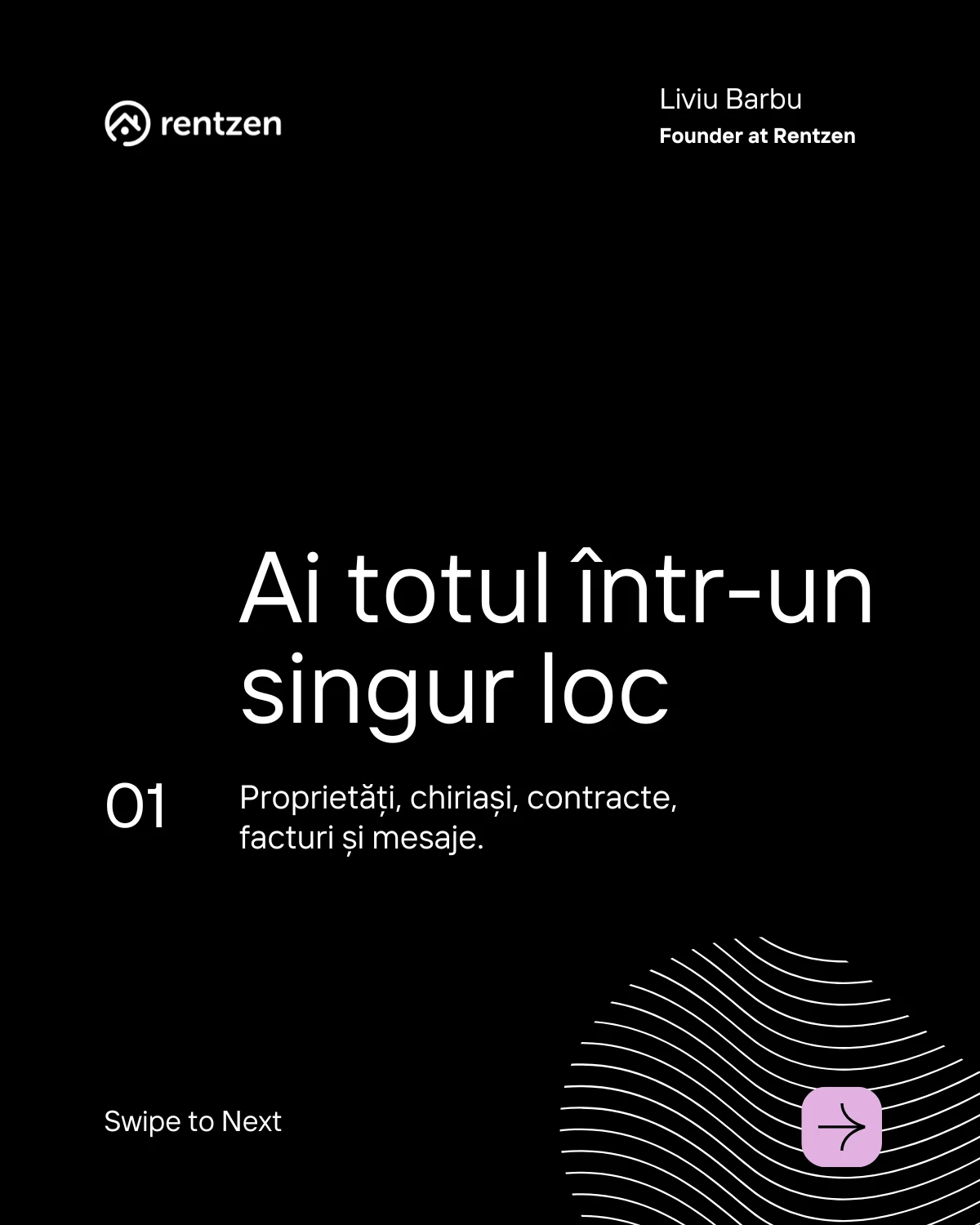 RentZen adună proprietăți, chiriași, contracte, facturi și mesaje într-un singur loc